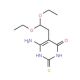 6-Amino-5(2,2-diethoxyethyl)-4-hydroxy-2-mercaptopyrimidine (CAS 7400-05-7) - chemical structure image