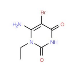 6-amino-5-bromo-1-ethylpyrimidine-2,4(1H,3H)-dione (CAS 131598-61-3) - chemical structure image