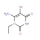 6-amino-5-bromo-1-ethylpyrimidine-2,4(1H,3H)-dione (CAS 131598-61-3) - chemical structure image