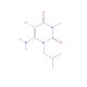 6-Amino-5-bromo-1-isobutyl-3-methyl-1H-pyrimidine-2,4-dione (CAS 58481-38-2) - chemical structure image