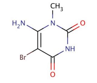 6-Amino-5-bromo-1-methyluracil (CAS 14094-37-2) - chemical structure image