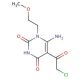 6-amino-5-(chloroacetyl)-1-(2-methoxyethyl)pyrimidine-2,4(1H,3H)-dione - chemical structure image