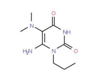 6-amino-5-(dimethylamino)-1-propylpyrimidine-2,4(1H,3H)-dione - chemical structure image