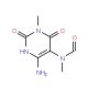 6-Amino-5-(N-formyl-N-methyl)-3-methyluracil (CAS 55782-76-8) - chemical structure image