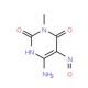 6-Amino-5-nitroso-3-methyluracil (CAS 61033-04-3) - chemical structure image