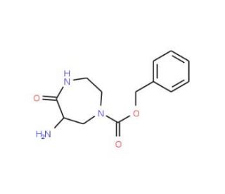 6-Amino-5-oxo-[1,4]diazepane-1-carboxylic acid benzyl ester (CAS 784156-97-4) - chemical structure image
