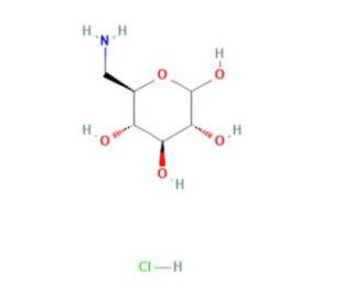 6-Amino-6-deoxy-D-glucopyranose, hydrochloride (CAS 4460-60-0) - chemical structure image