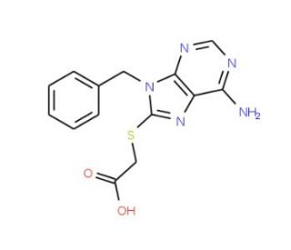 [(6-Amino-9-benzyl-9H-purin-8-yl)thio]acetic acid - chemical structure image