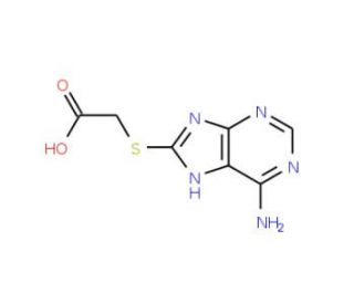 [(6-Amino-9H-purin-8-yl)sulfanyl]acetic acid - chemical structure image