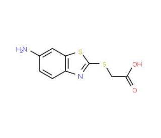 (6-Amino-benzothiazol-2-ylsulfanyl)-acetic acid (CAS 25801-92-7) - chemical structure image