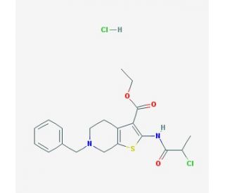 6-Benzyl-2-(2-chloro-propionylamino)-4,5,6,7-tetrahydro-thieno[2,3-c]pyridine-3-carboxylic acid ethyl ester hydrochloride - c