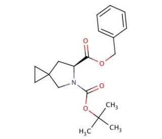 6-benzyl 5-tert-butyl (6S)-5-azaspiro[2.4]heptane-5,6-dicarboxylate - chemical structure image