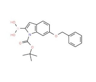 6-Benzyloxy-1H-indole-2-boronic acid, N-BOC protected (CAS 850568-66-0) - chemical structure image