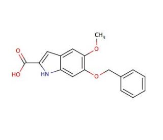 6-Benzyloxy-5-methoxyindole-2-carboxylic Acid (CAS 2495-92-3) - chemical structure image