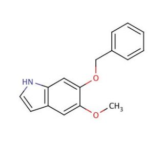 6-Benzyloxy-5-methoxyindole (CAS 2426-59-7) - chemical structure image