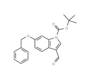 6-Benzyloxyindole-3-carboxaldehyde, N-BOC protected (CAS 630110-71-3) - chemical structure image
