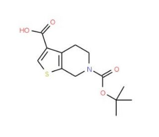 6-Boc-4,5,6,7-Tetrahydro-thieno[2,3-c]pyridine-3-carboxylic acid (CAS 889939-56-4) - chemical structure image