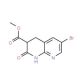 6-Bromo-1,2,3,4-tetrahydro-2-oxo-1,8-naphthyridine-3-carboxylic Acid Methyl Ester (CAS 335031-10-2) - chemical structure imag