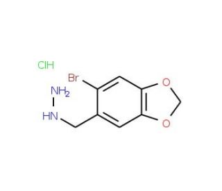 [(6-bromo-1,3-benzodioxol-5-yl)methyl]hydrazine hydrochloride (CAS 926268-72-6) - chemical structure image