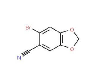 6-Bromo-1,3-benzodioxole-5-carbonitrile (CAS 6120-26-9) - chemical structure image