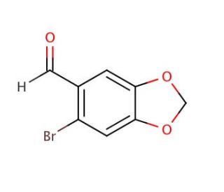 6-Bromo-1,3-benzodioxole-5-carboxaldehyde (CAS 15930-53-7) - chemical structure image