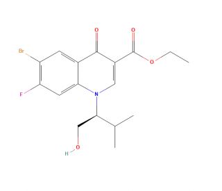 6-Bromo-1,4-dihydro-7-fluoro-1-[(1S)-1-(hydroxymethyl)-2-methylpropyl]-4-oxo-3-quinolinecarboxylic Acid Ethyl Ester (CAS 9341