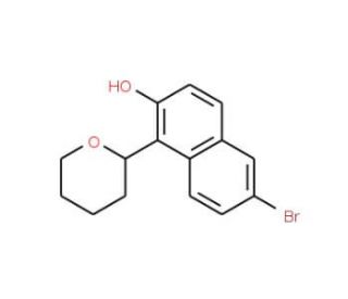 6-Bromo-1-(tetrahydropyran-2-yl)naphthalen-2-ol (CAS 1133116-41-2) - chemical structure image