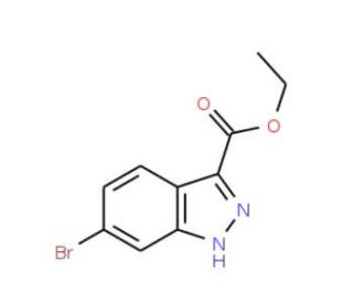 6-Bromo-1H-indazole-3-carboxylic acid ethyl ester (CAS 885272-94-6) - chemical structure image