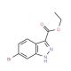 6-Bromo-1H-indazole-3-carboxylic acid ethyl ester (CAS 885272-94-6) - chemical structure image