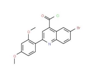 6-bromo-2-(2,4-dimethoxyphenyl)quinoline-4-carbonyl chloride - chemical structure image