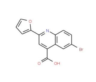6-Bromo-2-(2-furyl)quinoline-4-carboxylic acid (CAS 296244-19-4) - chemical structure image