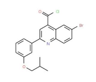 6-bromo-2-(3-isobutoxyphenyl)quinoline-4-carbonyl chloride - chemical structure image