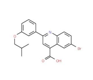 6-Bromo-2-(3-isobutoxyphenyl)quinoline-4-carboxylic acid (CAS 489451-29-8) - chemical structure image