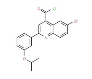 6-bromo-2-(3-isopropoxyphenyl)quinoline-4-carbonyl chloride - chemical structure image