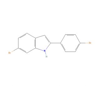 6-Bromo-2-(4-bromophenyl)indole (CAS 28718-96-9) - chemical structure image