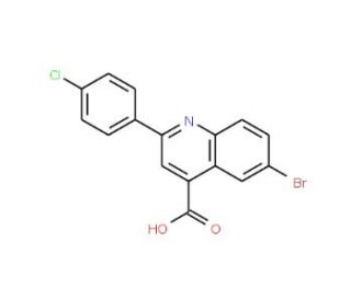 6-Bromo-2-(4-chloro-phenyl)-quinoline-4-carboxylic acid (CAS 351327-32-7) - chemical structure image