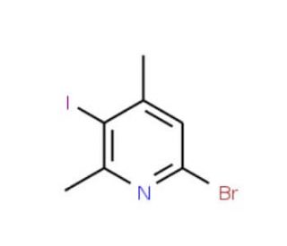 6-Bromo-2,4-dimethyl-3-iodopyridine (CAS 942206-05-5) - chemical structure image