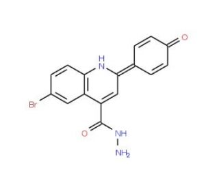 6-Bromo-2-(4-hydroxyphenyl)quinoline-4-carbohydrazide - chemical structure image