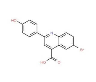 6-bromo-2-(4-hydroxyphenyl)quinoline-4-carboxylic acid - chemical structure image