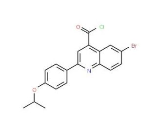 6-bromo-2-(4-isopropoxyphenyl)quinoline-4-carbonyl chloride - chemical structure image