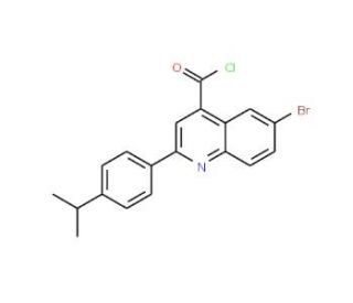 6-bromo-2-(4-isopropylphenyl)quinoline-4-carbonyl chloride - chemical structure image