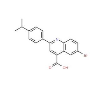 6-Bromo-2-(4-isopropylphenyl)quinoline-4-carboxylic acid (CAS 438531-43-2) - chemical structure image