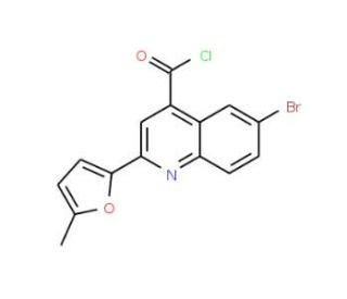 6-bromo-2-(5-methyl-2-furyl)quinoline-4-carbonyl chloride - chemical structure image