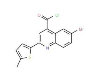 6-bromo-2-(5-methyl-2-thienyl)quinoline-4-carbonyl chloride - chemical structure image