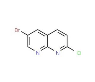 6-Bromo-2-chloro-1,8-naphthyridine (CAS 902837-40-5) - chemical structure image