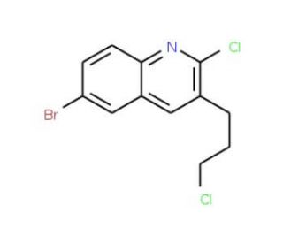 6-Bromo-2-chloro-3-(3-chloropropyl)quinoline (CAS 612494-85-6) - chemical structure image