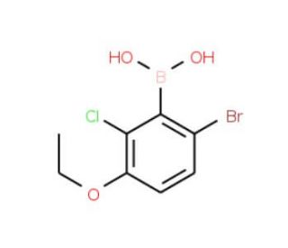6-Bromo-2-chloro-3-ethoxyphenylboronic acid (CAS 957121-15-2) - chemical structure image