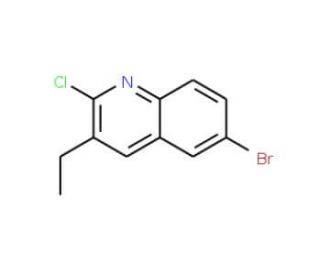 6-Bromo-2-chloro-3-ethylquinoline (CAS 409346-70-9) - chemical structure image