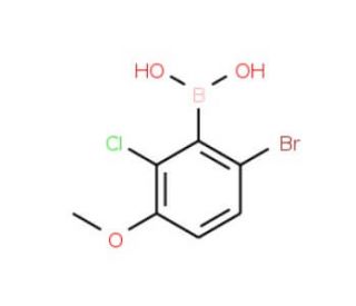 6-Bromo-2-chloro-3-methoxyphenylboronic acid (CAS 957062-55-4) - chemical structure image