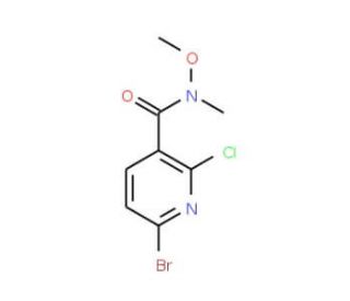 6-Bromo-2-chloro-N-methoxy-N-methylnicotinamide - chemical structure image